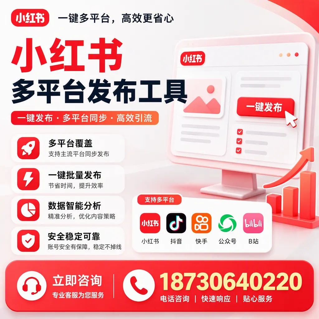 小红书多平台发布工具在 乐东 的应用与优势解析